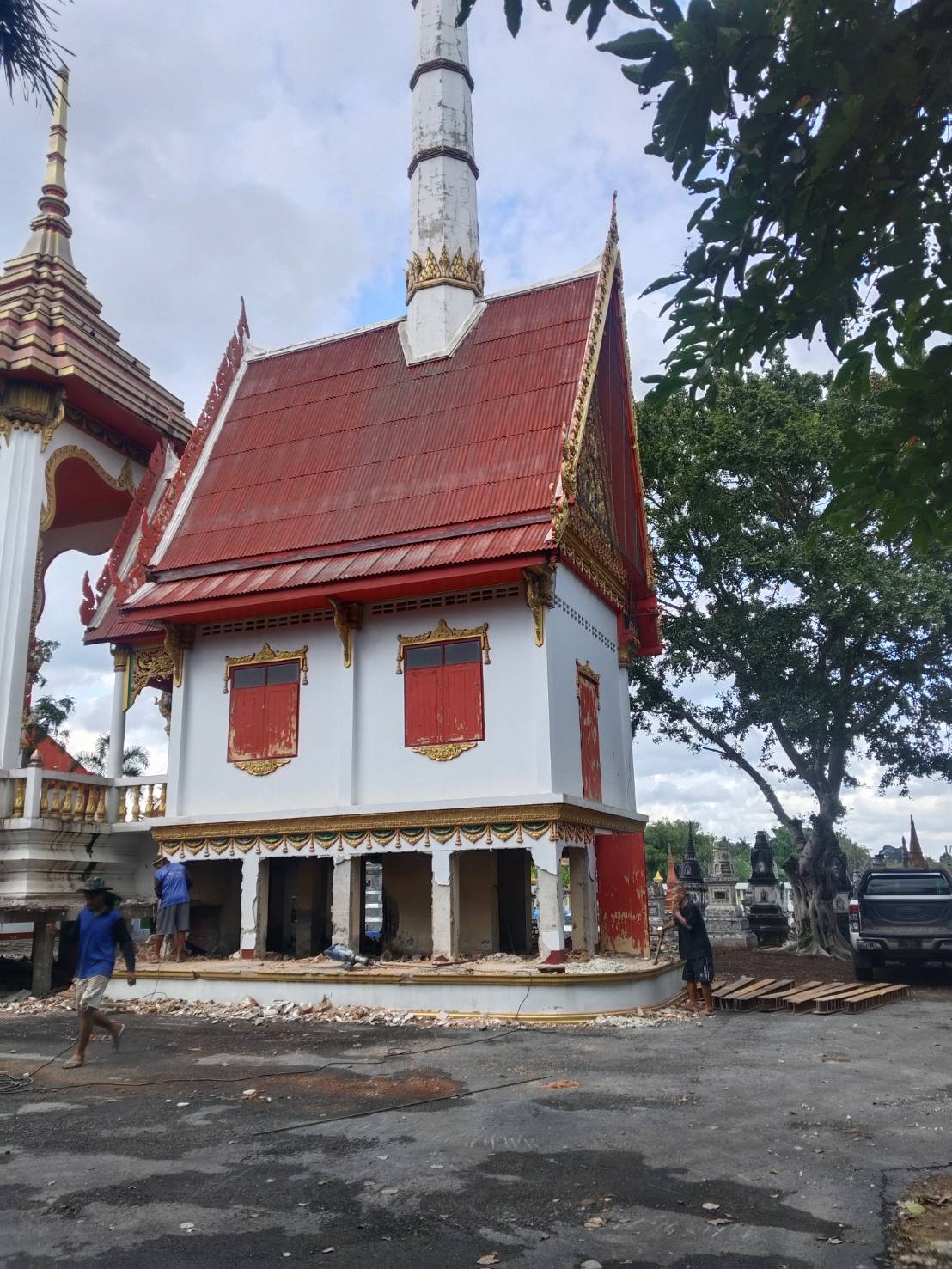 ปรับบ้านทรุด บ้านเอียง ลงเข็ม